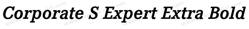 Corporate S Expert Extra Bold Italic OsF字体转换